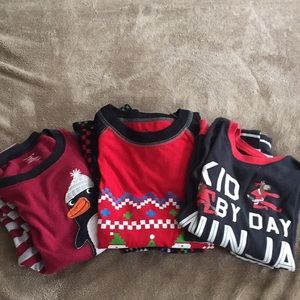 3 Pairs of Long Sleeve 5T Boys Pajamas